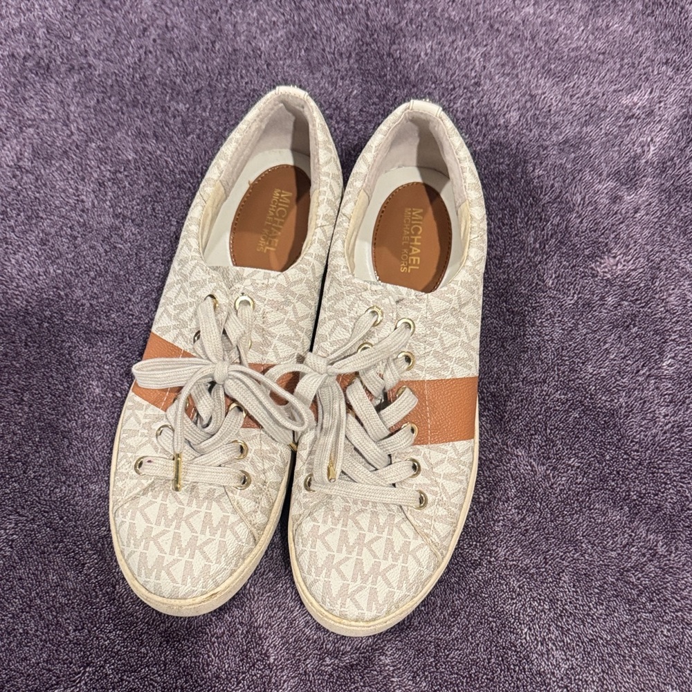 Michael Kors Women's Beige and Brown Sneakers